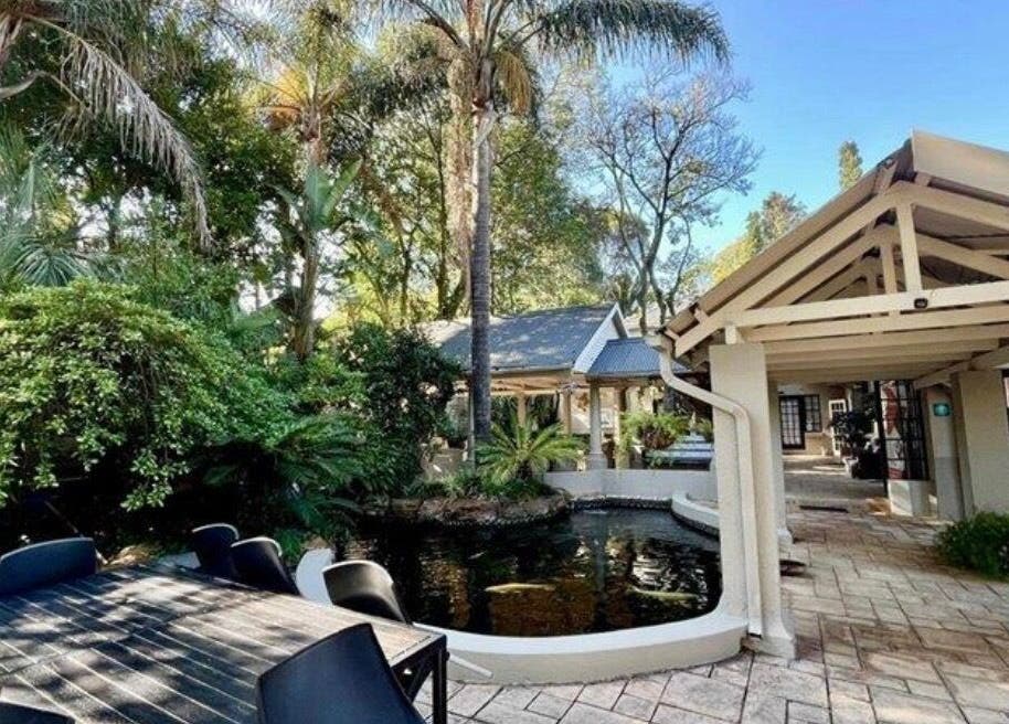 Serene garden view at MANONO Aesthetics and Wellness Clinic, Johannesburg, Gauteng, ZA.