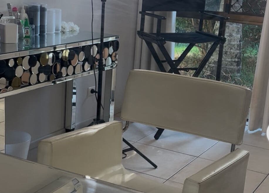 Elegant makeup station at Jamie Elle Hair Makeup Extensions, Southport, Queensland, AU.