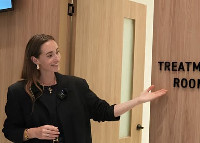 Internal Clinic treatment room entrance, Chatswood, New South Wales, AU, welcoming atmosphere.