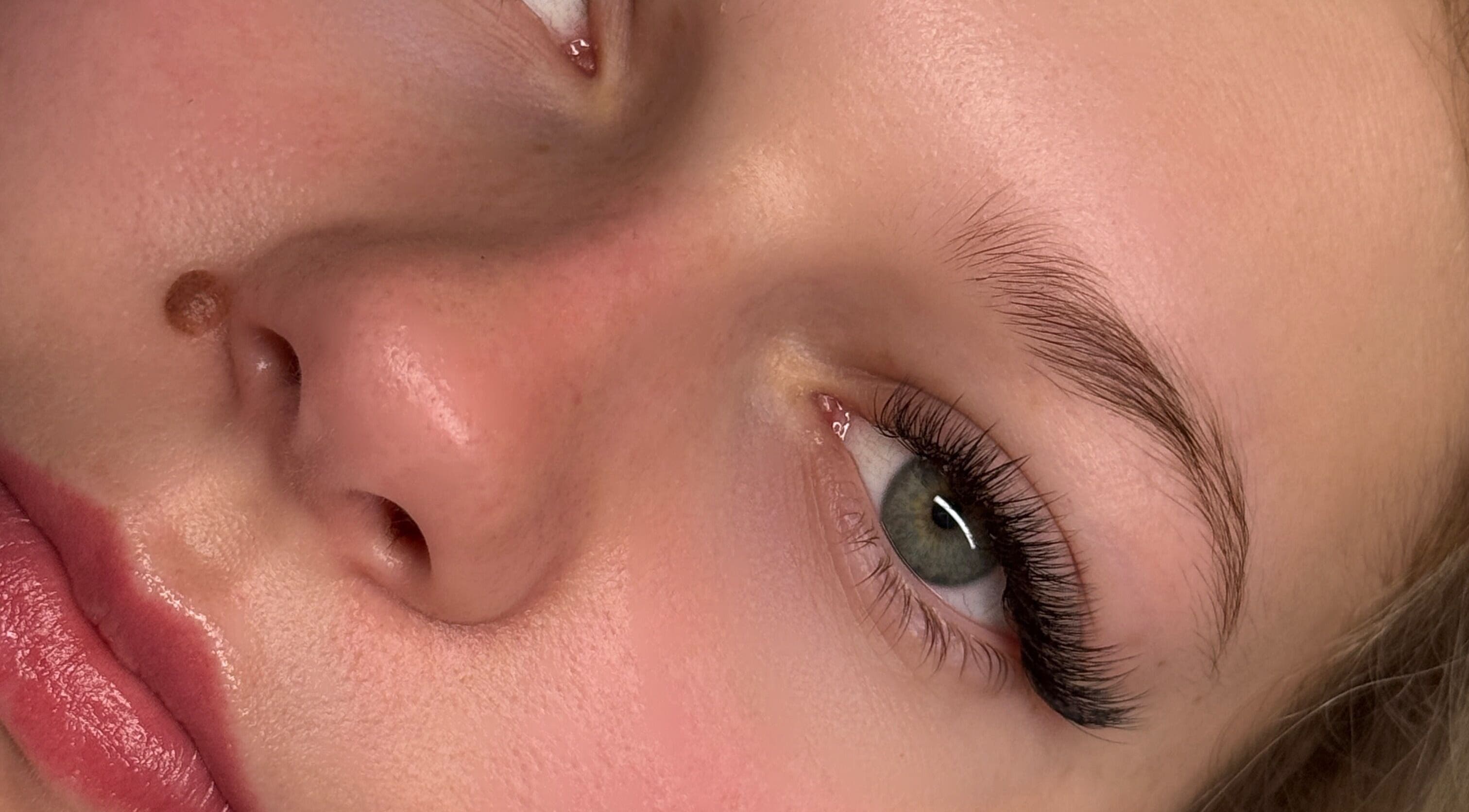 Close-up of eyelash extension at The Lash Abode by Jade, Berkeley, New South Wales, AU.