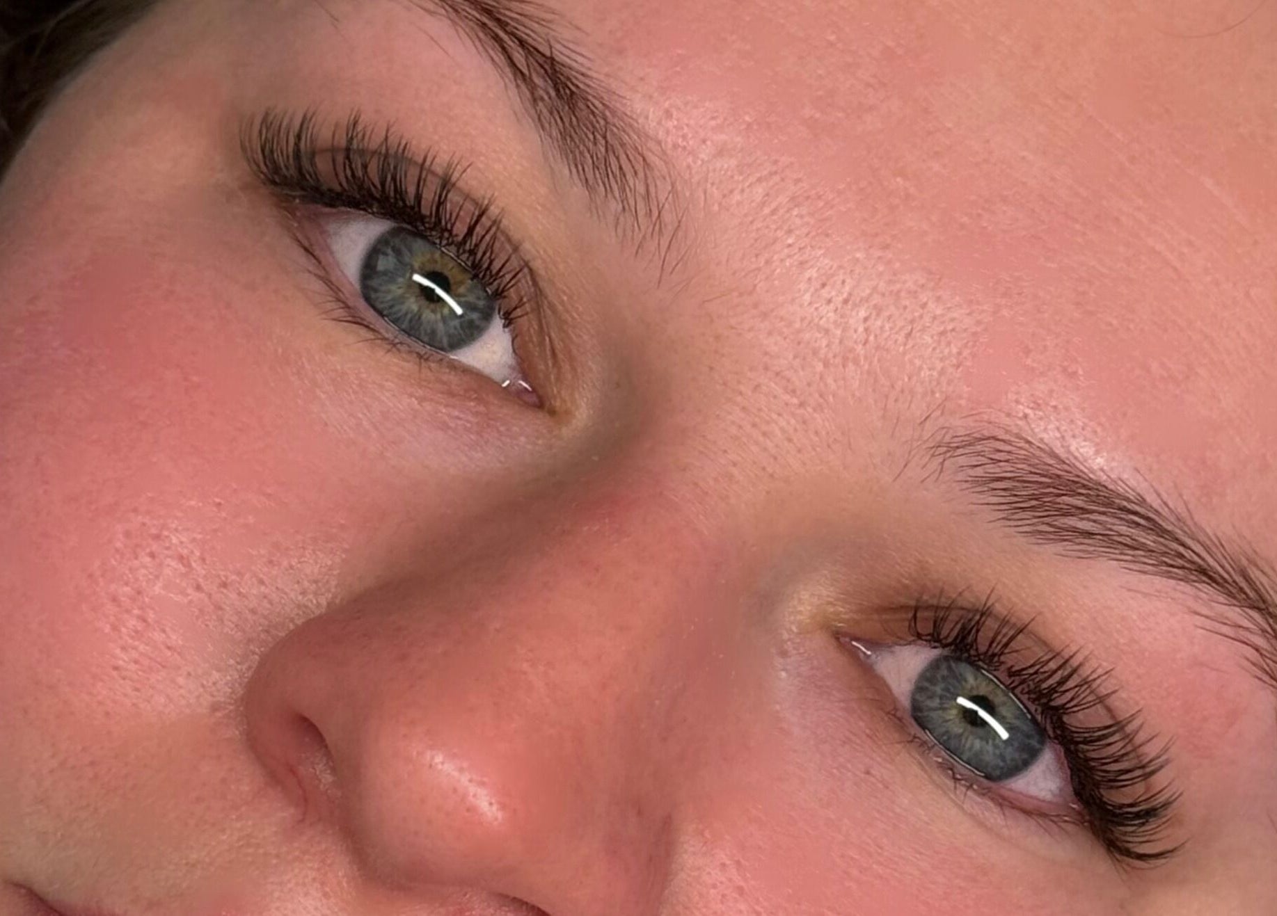 Close-up of eyelash extensions at The Lash Abode by Jade, Berkeley, New South Wales, AU.