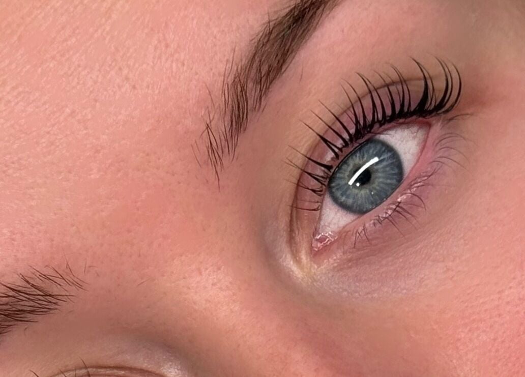 Close-up of beautifully styled lashes at The Lash Abode by Jade, Berkeley, New South Wales, AU.