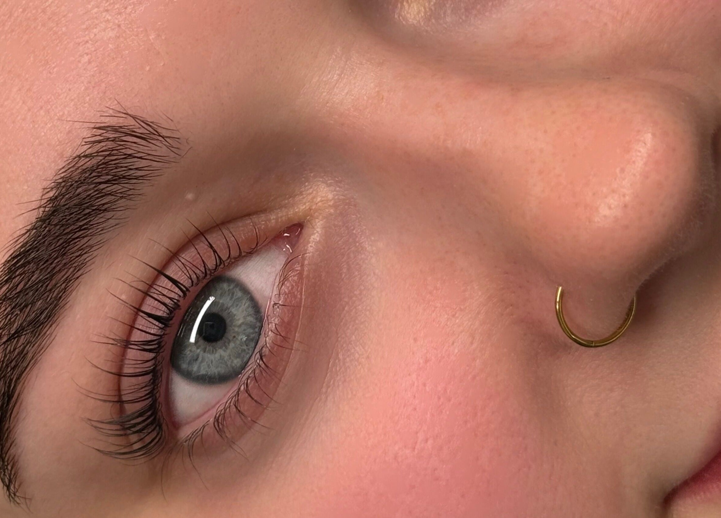 Close-up of expertly done lashes at The Lash Abode by Jade, Berkeley, New South Wales, AU.