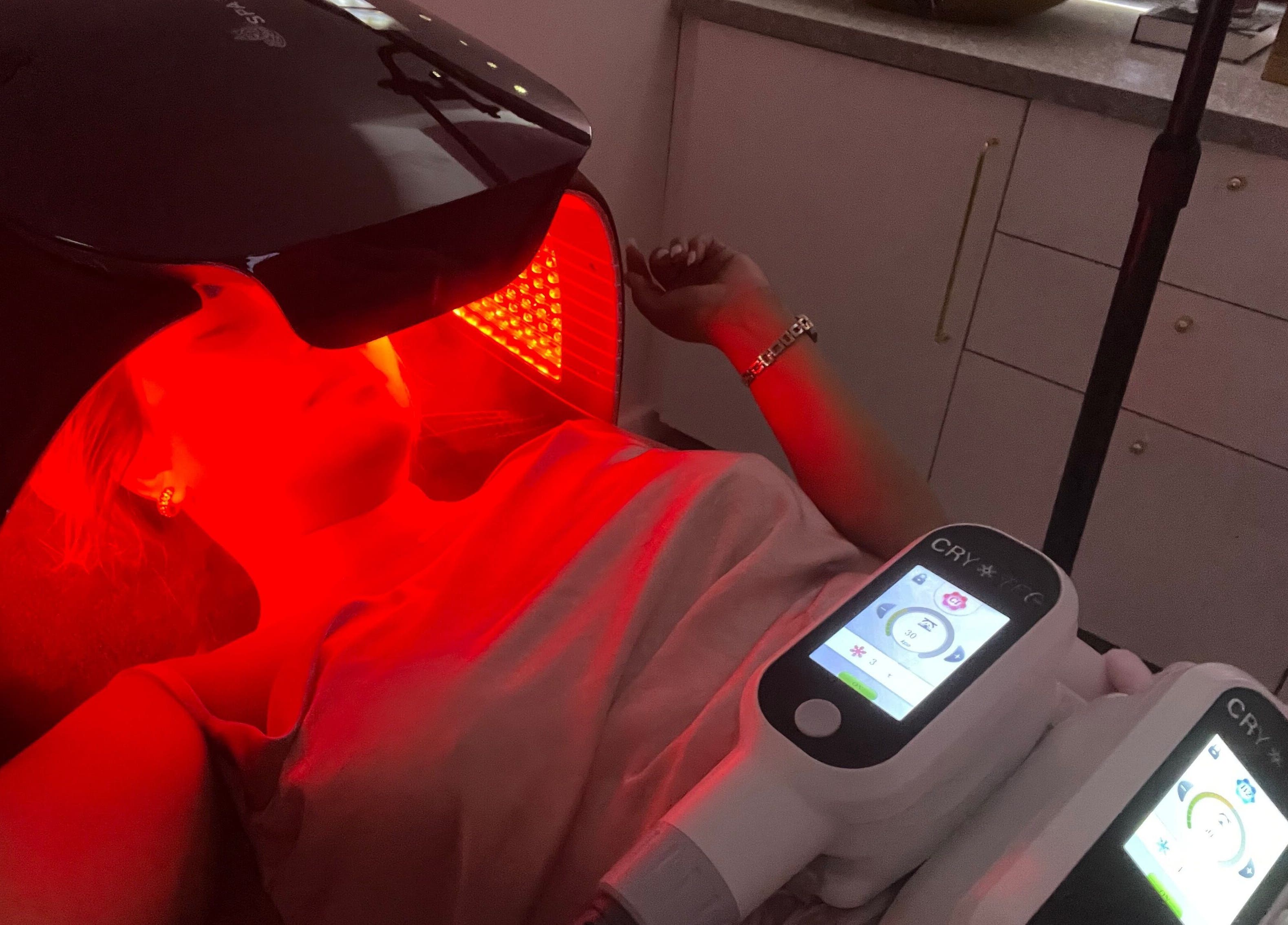 Infrared therapy session at All About You BodySculpting Perth in Mount Pleasant, Western Australia, AU.