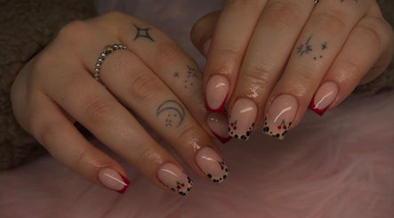 Stylish nail art at Jennifer Audrey Nails & Beauty in Thurmaston, England, GB. Featuring unique cherry design.