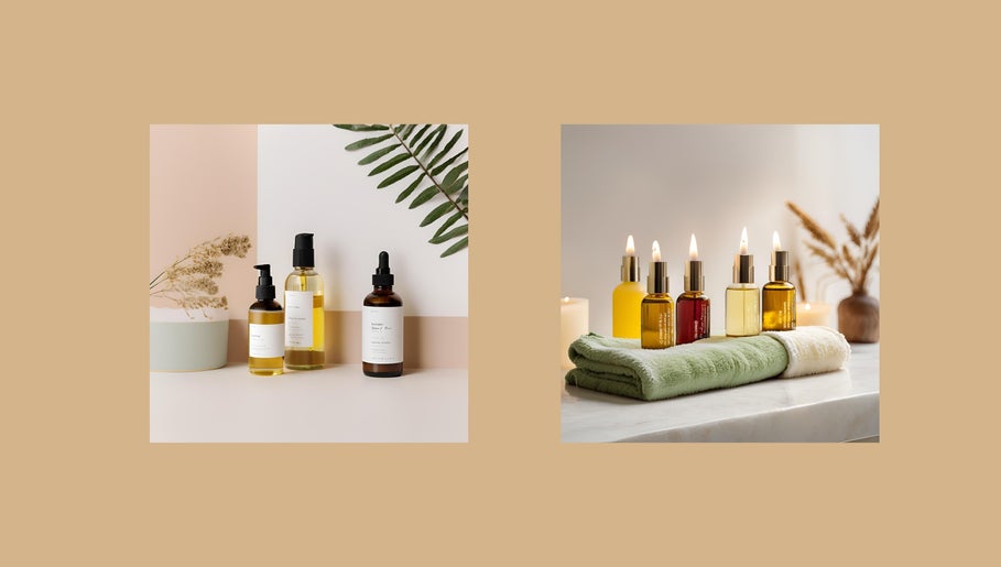 Aromatherapy oils and candles at The Small Massage Room, Thurso, Highlands, GB create a serene spa atmosphere.