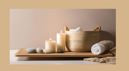 Calming spa essentials at The Small Massage Room, Thurso, Highlands, GB. Relaxing ambience with candles.