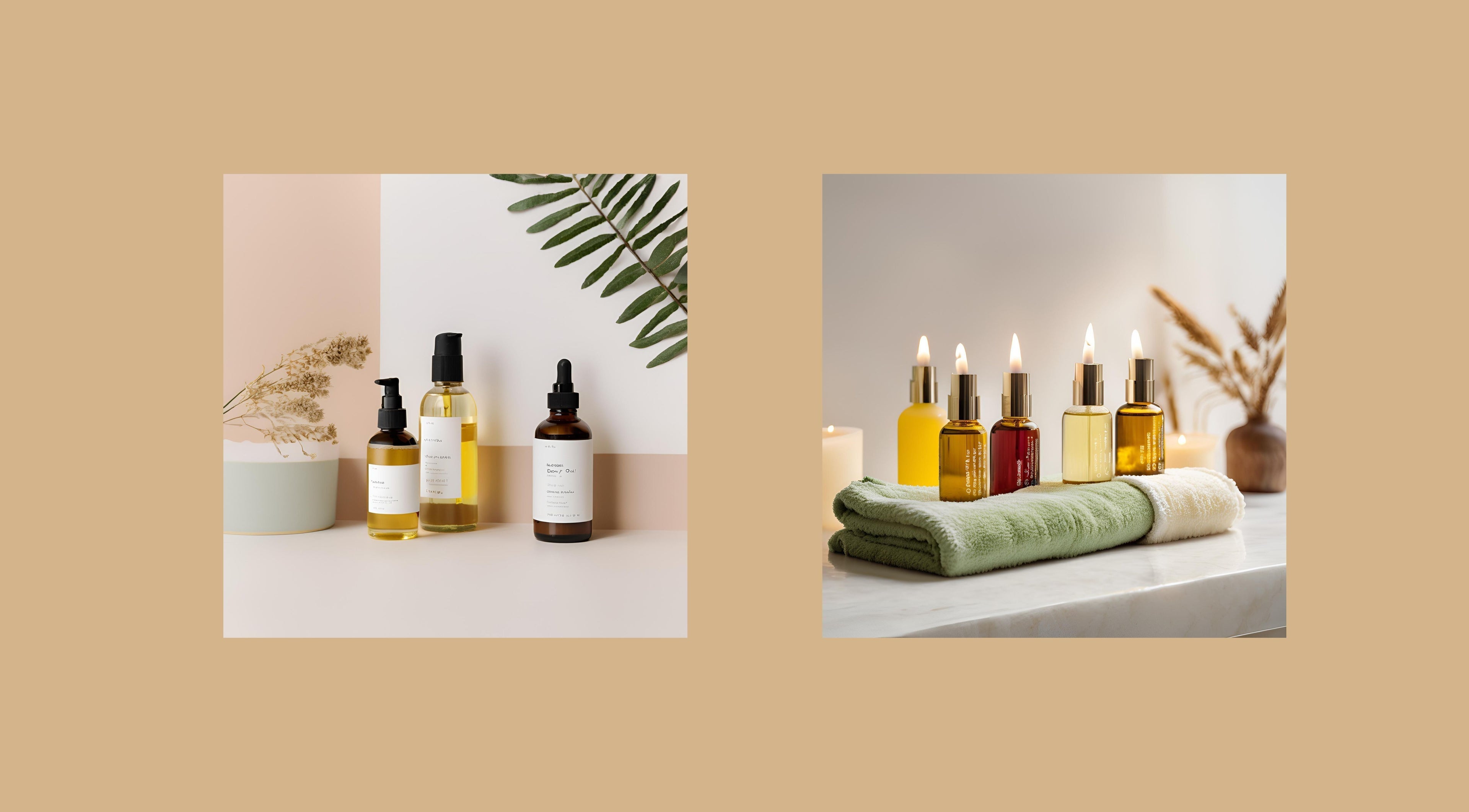 Collection of essential oils and candles at Massage Clinik, Edinburgh, Scotland, GB.