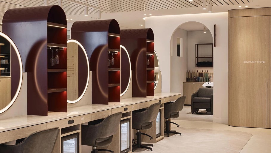 Chic vanity stations at The Colour House in Sydney, New South Wales, AU offering a modern beauty experience.