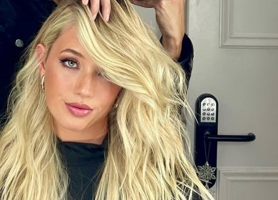 Stylish blonde hairstyle at The Colour House, Sydney, New South Wales, AU.