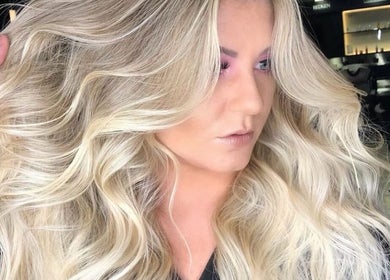 Blonde hair styled in waves at The Colour House, Sydney, New South Wales, AU.