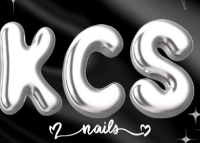 Kctnailz silver logo with a black background in Buckley, Wales, GB.