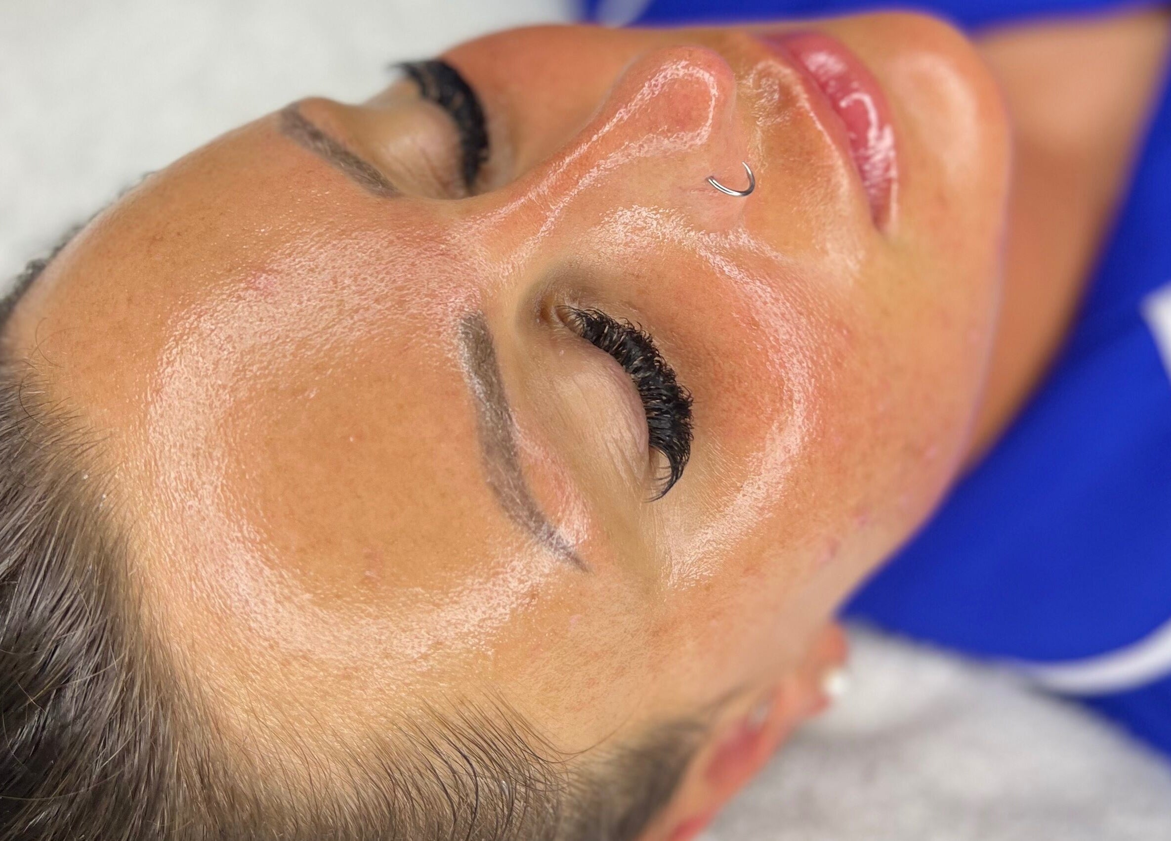 Facial treatment at The Skin Studio, Skegness, England, GB, showcasing a serene, radiant skin glow.