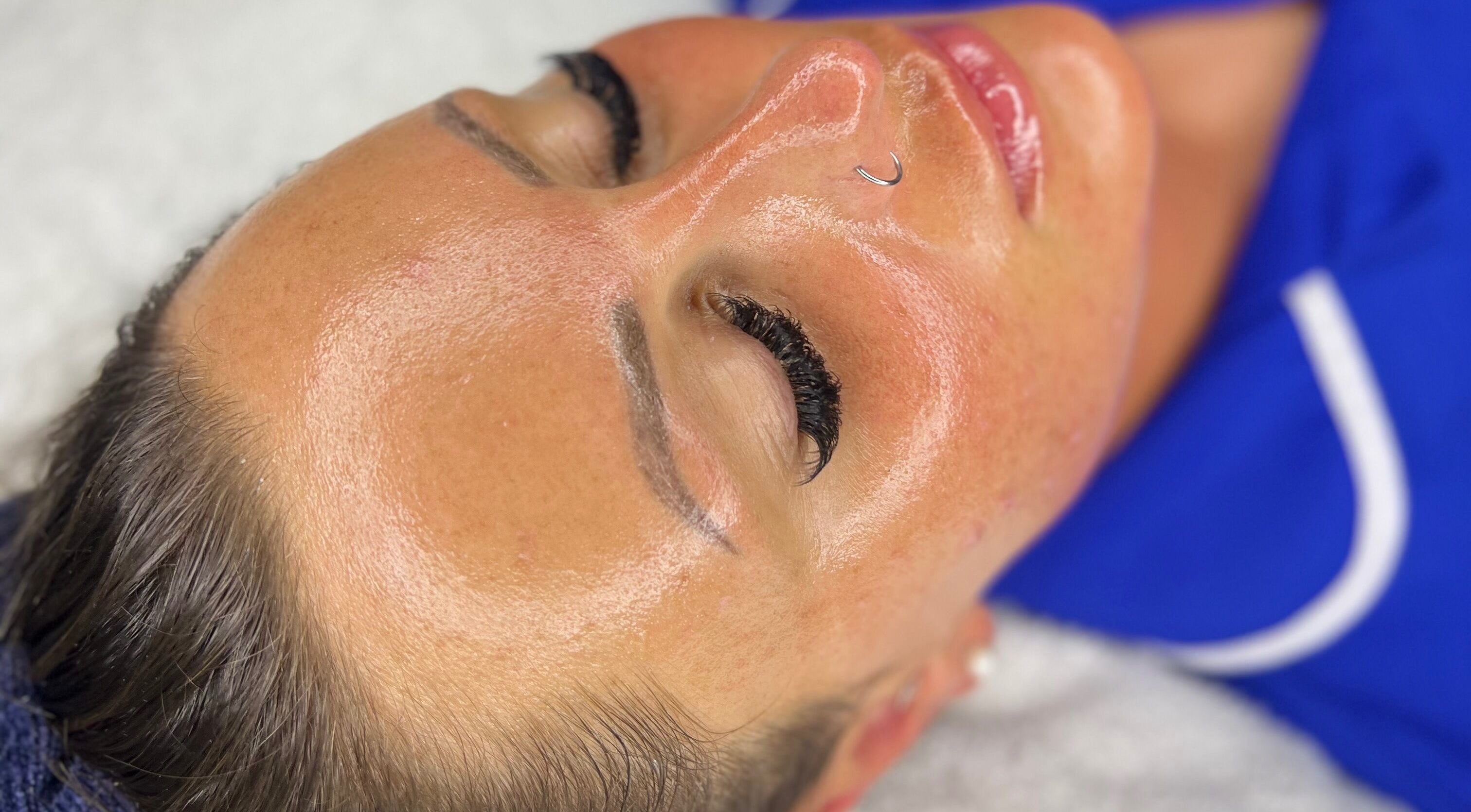 Facial treatment at The Skin Studio, Skegness, England, GB, showcasing a serene, radiant skin glow.