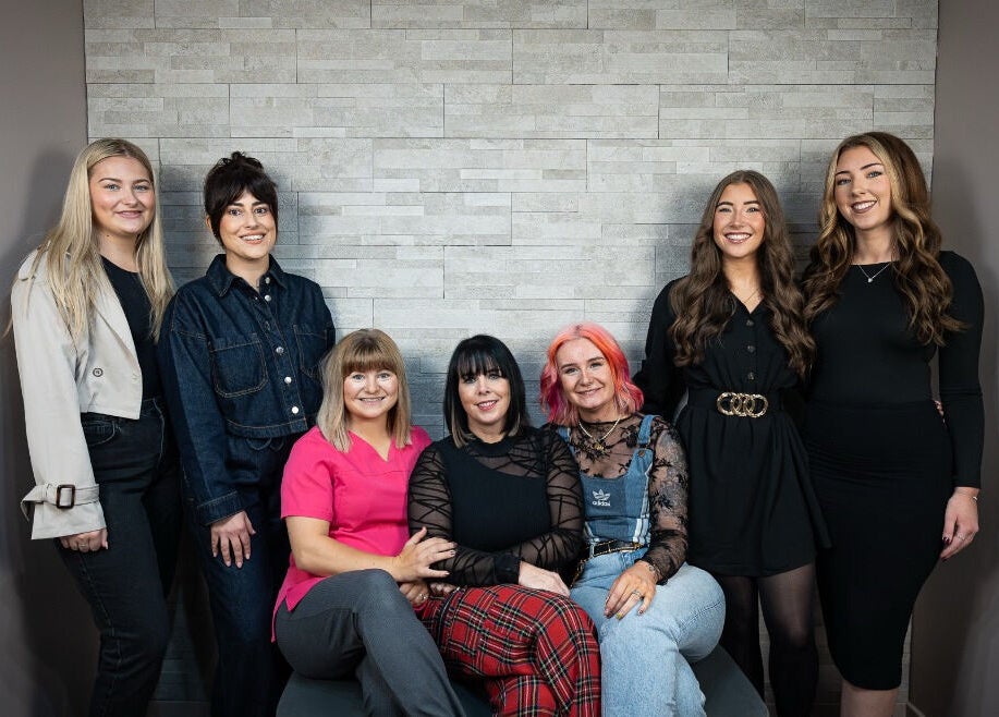 Team at AmberEliseHair showcasing professional beauty services in Ellon, Scotland, GB.