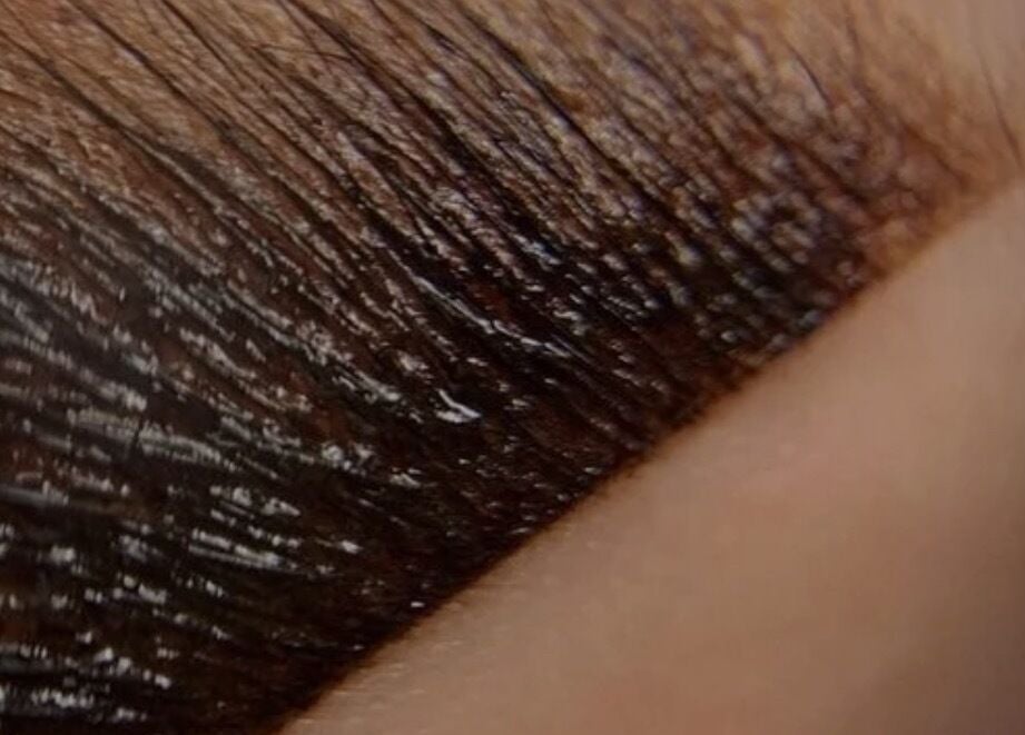 Detailed close-up of expertly styled eyebrow at RESET BEAUTY BAR BRISBANE, Milton, Queensland, AU.