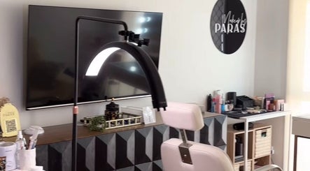 Beauty treatment room at By Paras, Carindale, Queensland, AU, featuring modern decor and equipment.