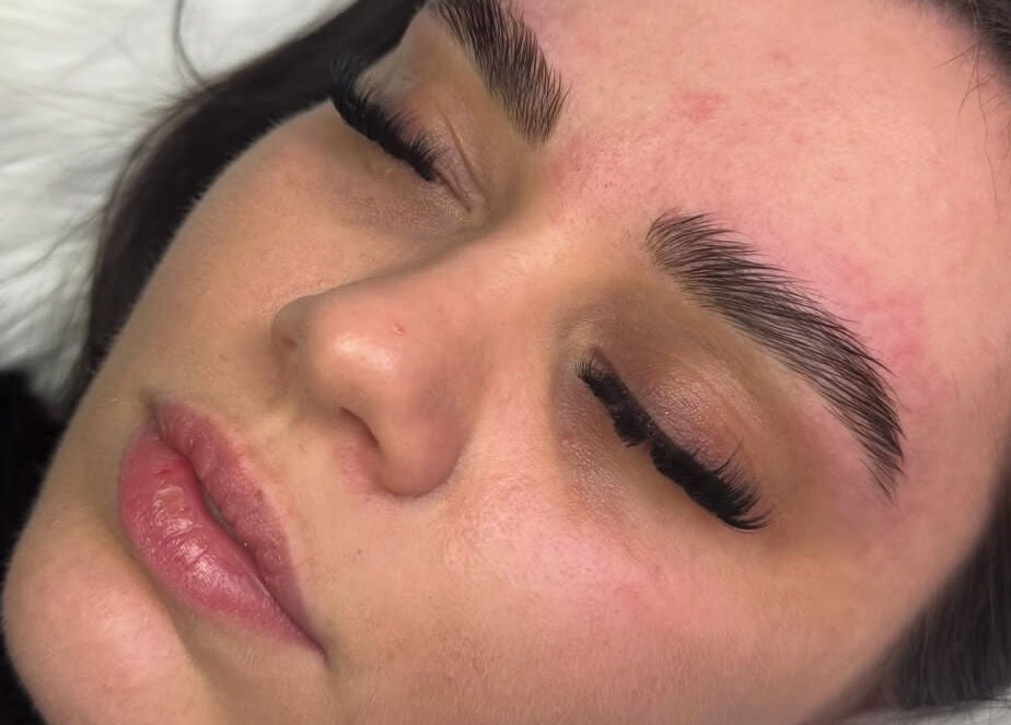 Close-up of expertly done eyelashes at Lashes By Yas X in Ashbourne, England, GB.