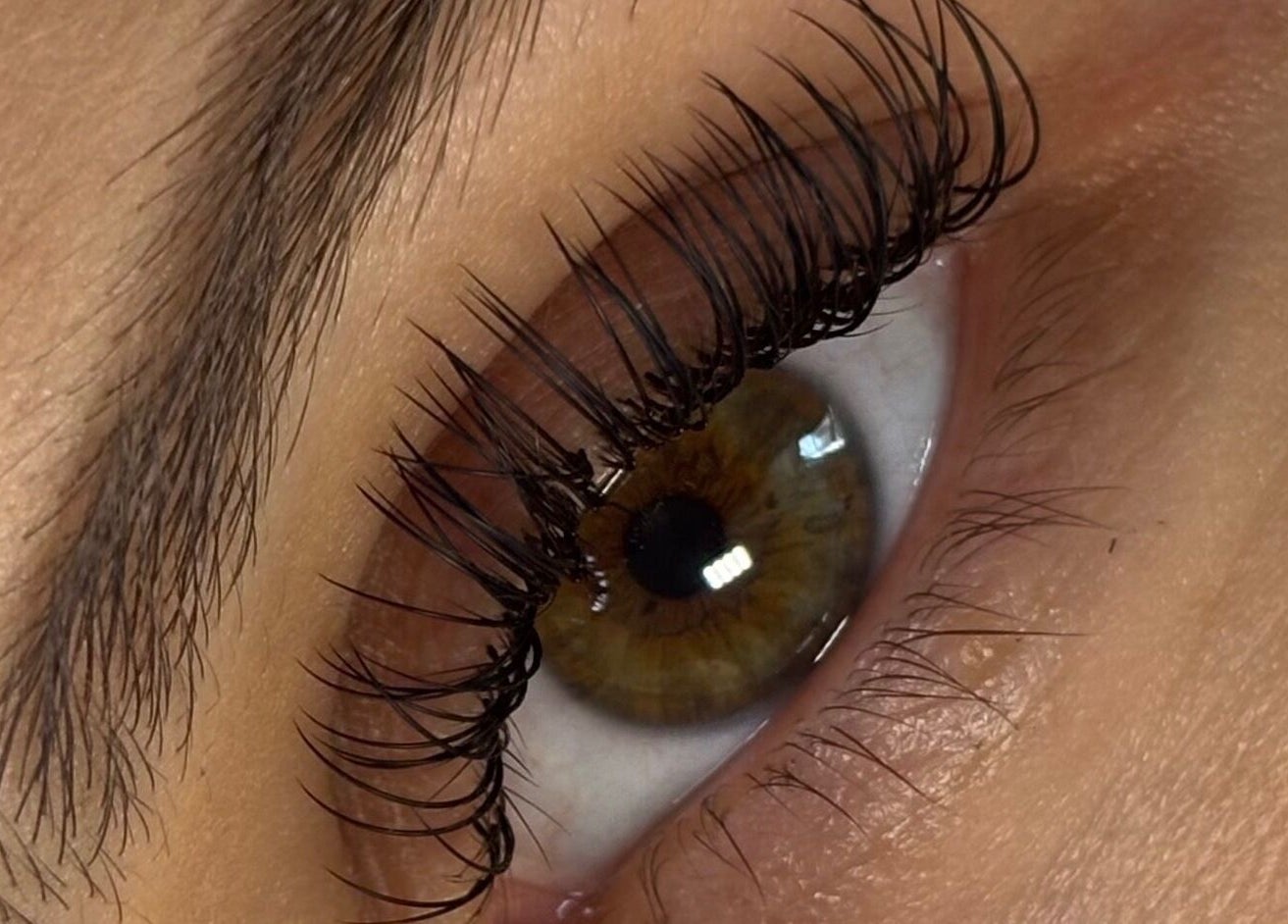 Close-up of enhanced eyelashes at Lashes By Yas X, Ashbourne, England, GB, showcasing lash beauty.
