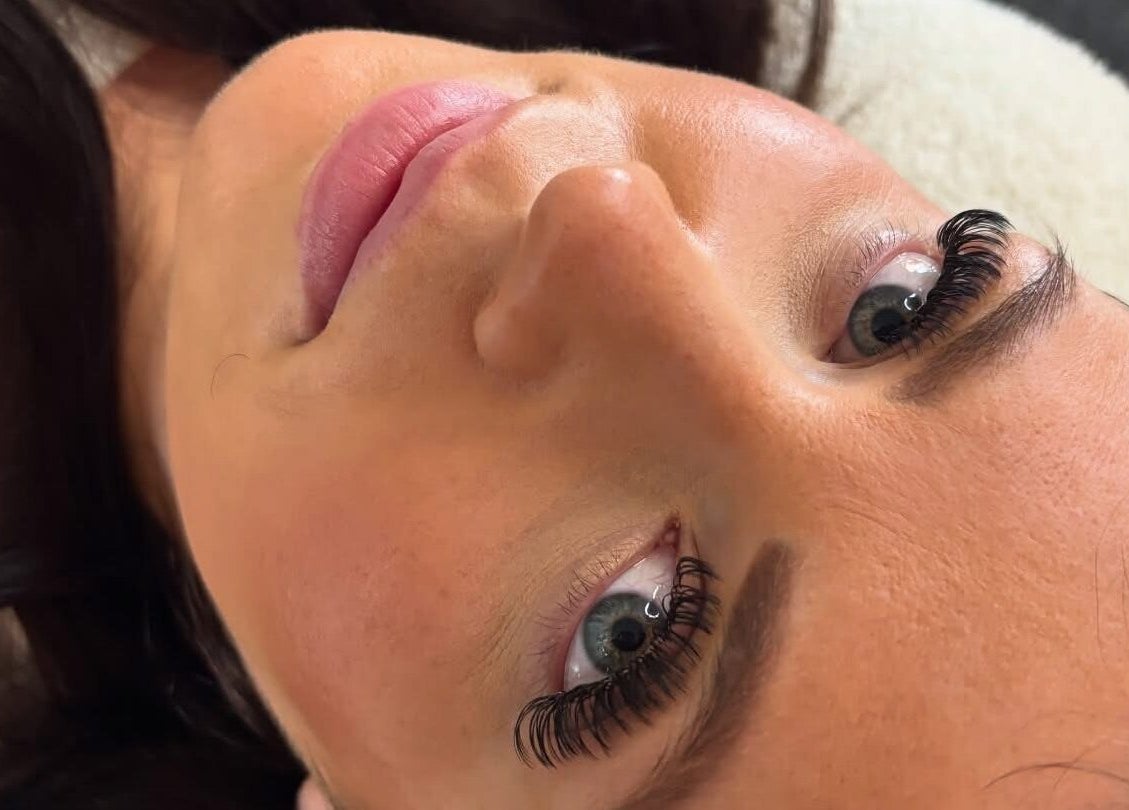 Close-up of elegant eyelash extensions at Lashes By Yas X in Ashbourne, England, GB.