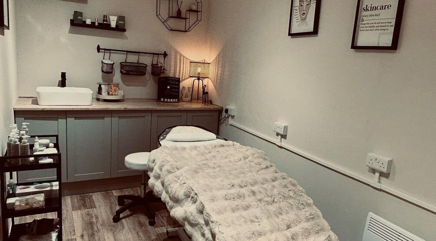 Relaxing treatment room at Structure Beauty, Pickering, England, GB, featuring modern decor and soft lighting.