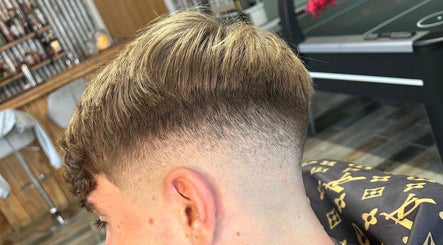 Close-up of a clean fade haircut at LS Cuts in Scunthorpe, England, GB.