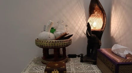 Elegant Thai decor at Home Service - Thai House Beauty and Spa, AE, showcasing serene ambiance.