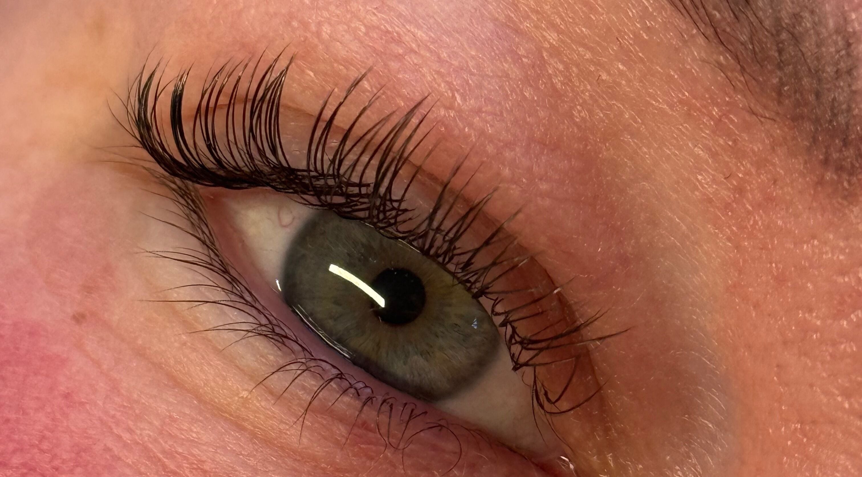 Close-up of elegant eyelash extensions at The Lash Studio (Aberdeen), Aberdeen, Scotland, GB.