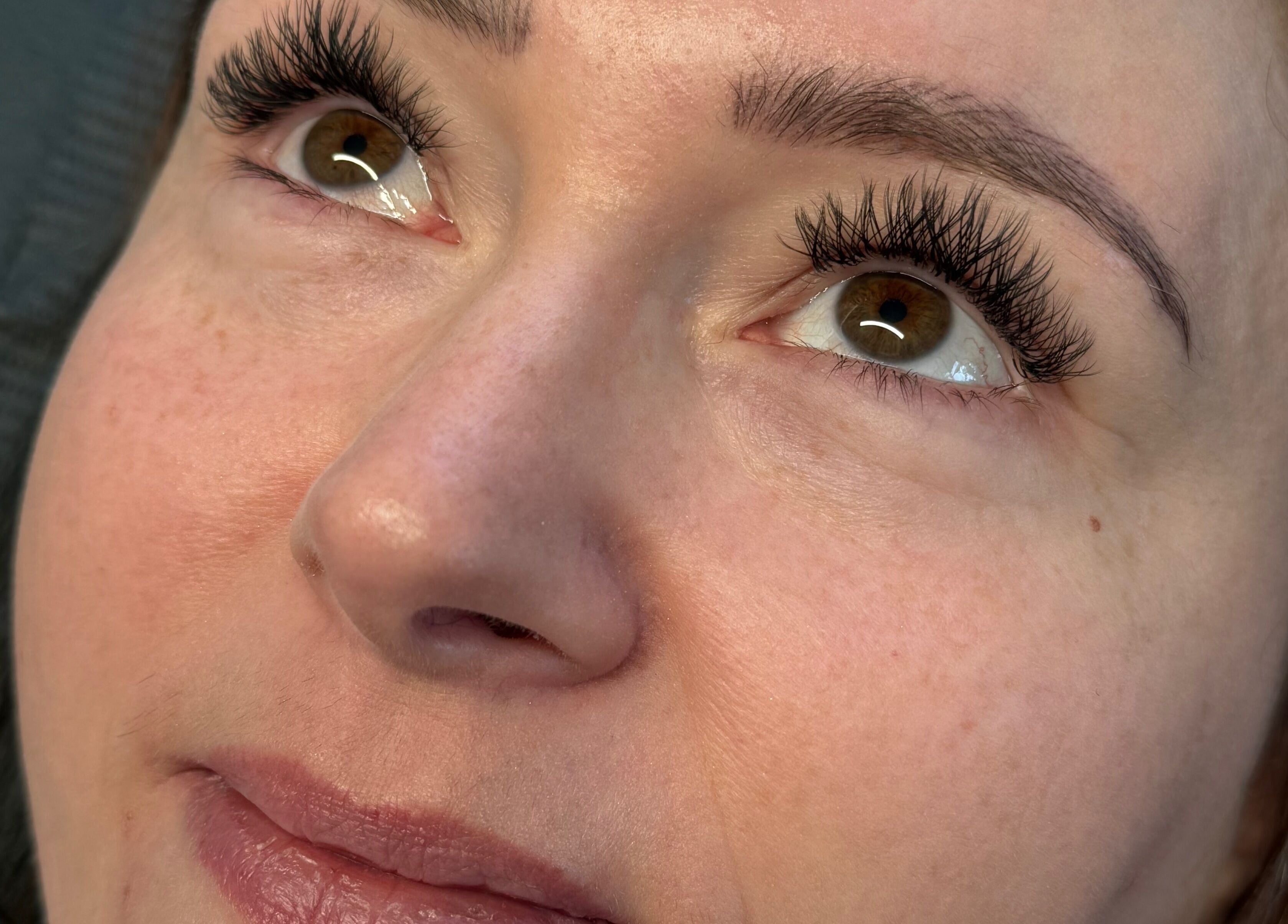 Close-up of a woman's eyes showcasing elegant lash extensions at The Lash Studio (Aberdeen), Aberdeen, Scotland, GB.