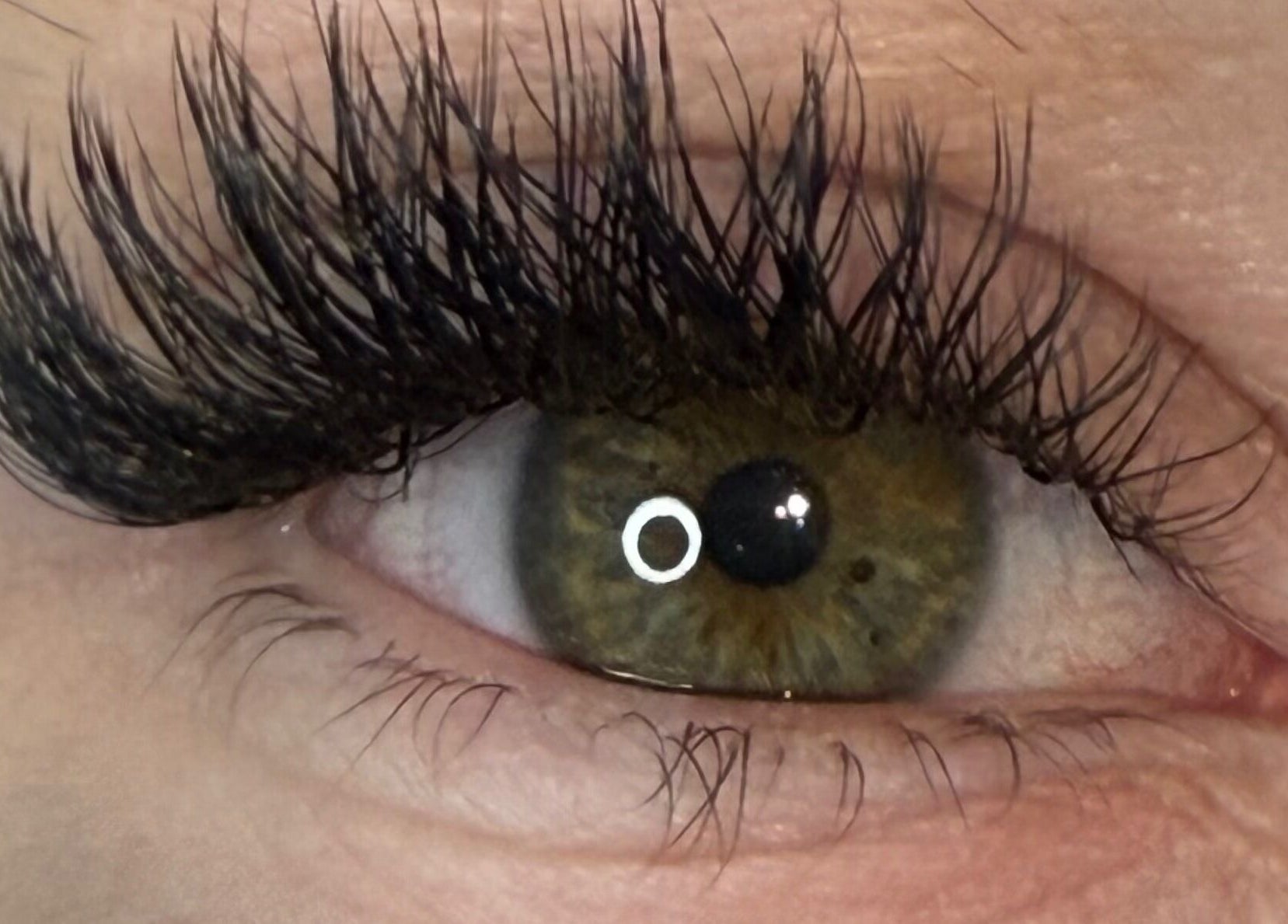 Close-up of eyelash extensions at The Lash Studio (Aberdeen), Aberdeen, Scotland, GB.