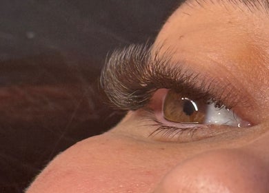 Close-up of eye with lashes at The Lash Studio (Aberdeen), Aberdeen, Scotland, GB.