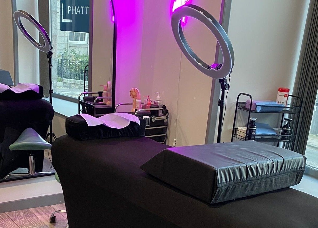 Modern treatment room at The Lash Studio (Aberdeen) @ PHATT FUSION, Aberdeen, Scotland, GB, with stylish decor.