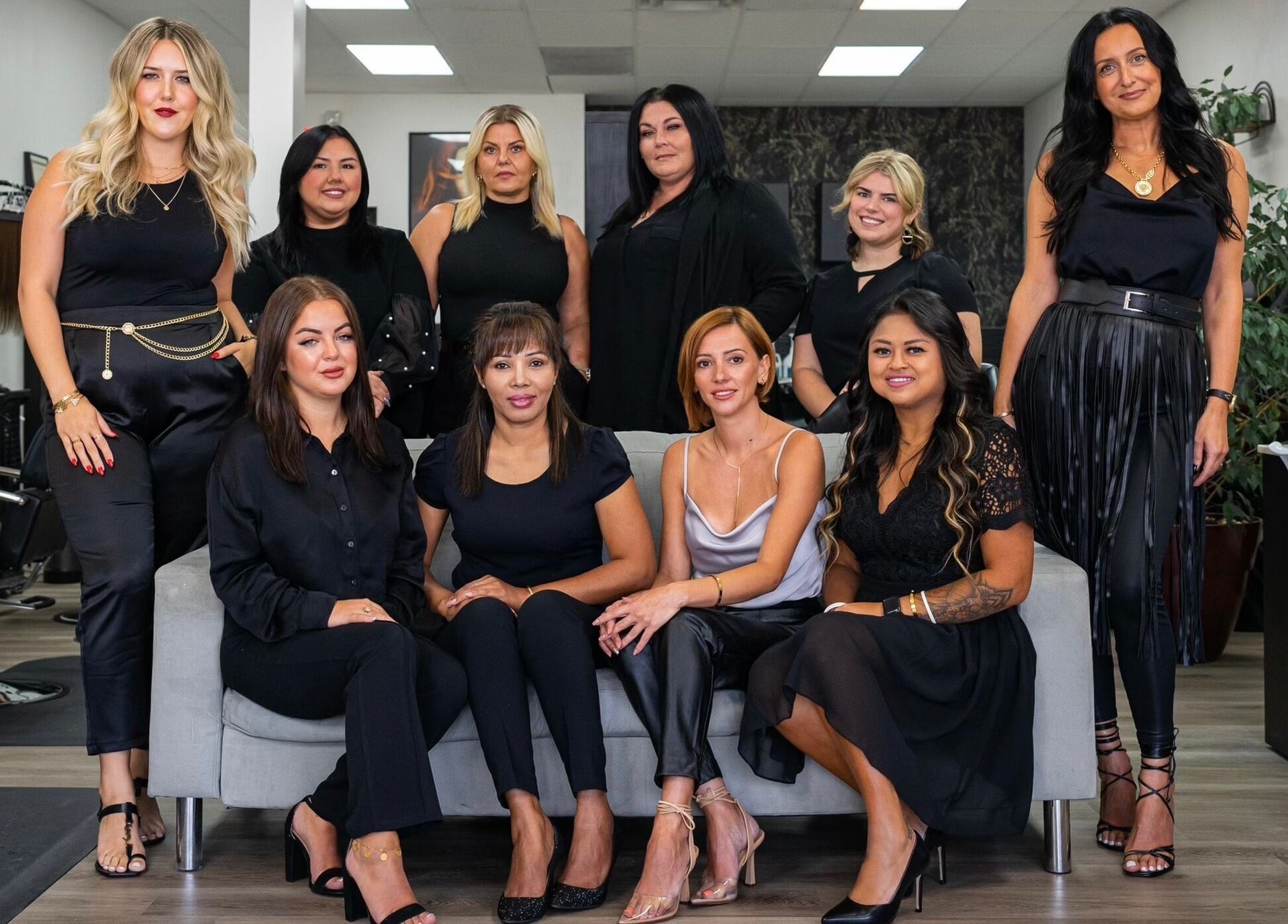 Professional team at Just in Style salon, St. Louis, Missouri, US, showcasing beauty and wellness expertise.