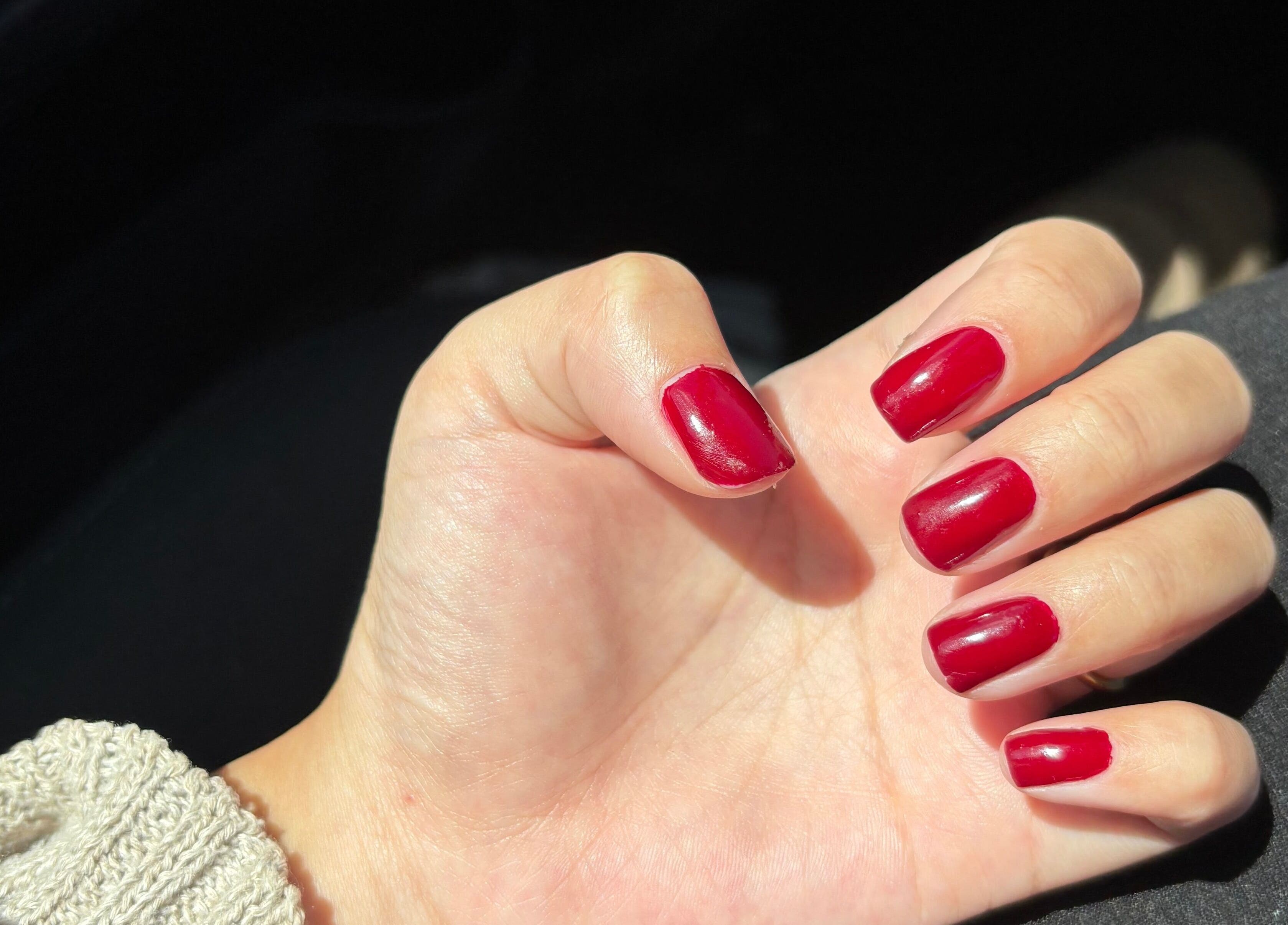 Hand with elegant red manicure from Mini - BY MK, Dublin, County Dublin, IE.