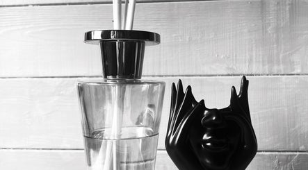 Sleek diffuser and mask sculpture at Elyssian - Skincare & Beauty, Southport, England, GB.