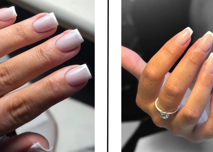 Stylish French manicure nails by Chelsea Loren Beauty in Middlewich, England, GB, featuring white tips.