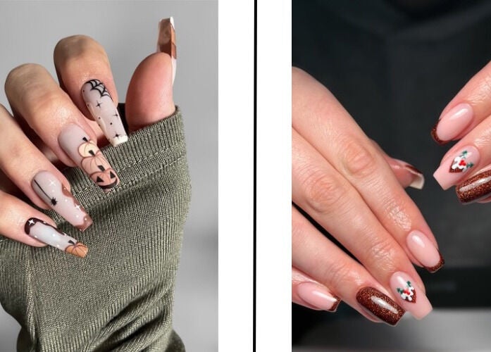 Stylish nail art designs at Chelsea Loren Beauty, Middlewich, England, GB showcasing intricate creativity.