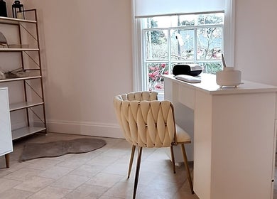 Elegant lounge area inside The Beauty and Holistic Lounge Fakenham in Fakenham, England, GB, with stylish decor.