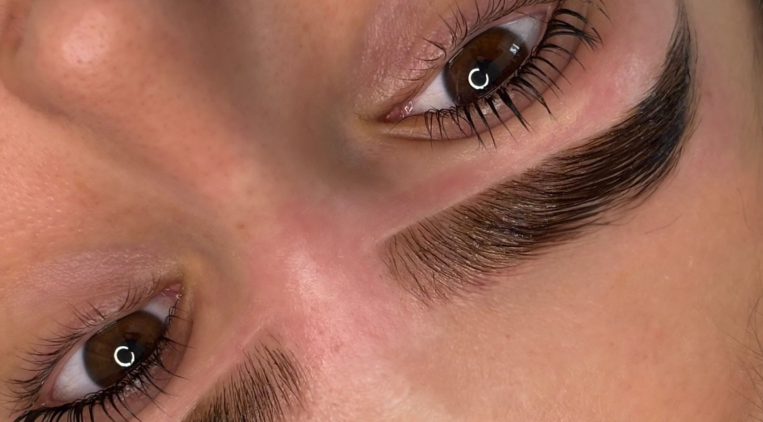 Close-up of expertly crafted eyebrows at Brow Bliss, Mandurah, Western Australia, AU.