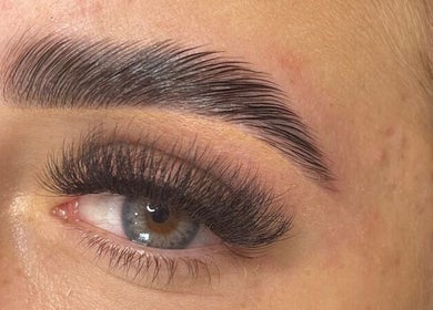 Elegant eyebrow and eyelash detail at Daniella Marie Beauty & Aesthetics, Derby, England, GB.