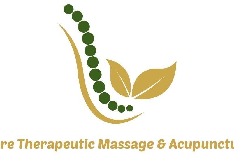 Logo of Ware Therapeutic Massage Acupuncture Windermere in Edmonton, Alberta, CA, featuring green and gold leaves.