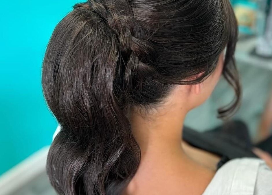 Intricate braided hairstyle at La’torias at Kidwelly, Kidwelly, Wales, GB, showcasing expert styling.
