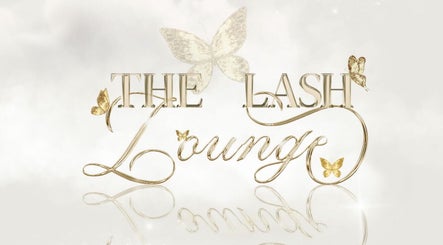 Elegant 'THE LASH LOUNGE' logo with butterflies, Abersychan, Wales, GB.
