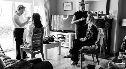 Stylists enhancing beauty at Michaela Boyle Beauty Rooms in Crossmaglen, Northern Ireland, GB.