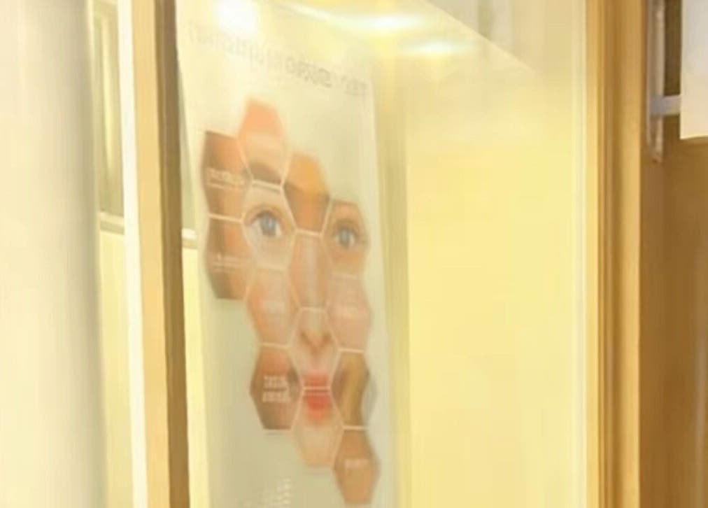 Wall art at Annayah Aesthetics clinic in Brighton And Hove, England, GB showcasing facial enhancement.
