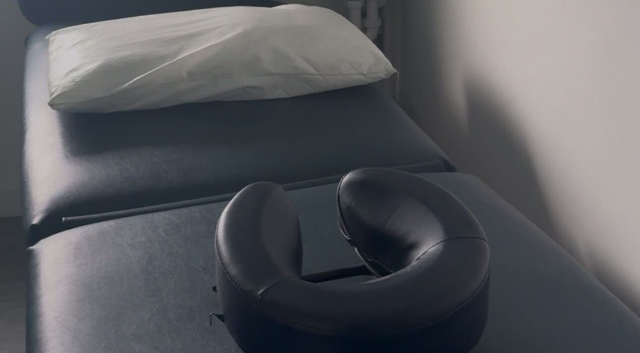 Massage table setup at Annayah Aesthetics, Brighton And Hove, England, GB, offering relaxation and comfort.