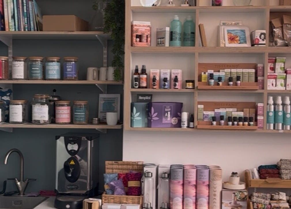 Annayah Aesthetics' product shelves in Brighton And Hove, England, GB showcase a variety of beauty items.
