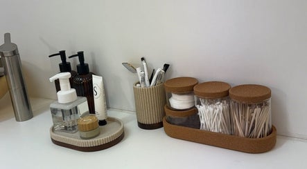 Elegant countertop with beauty essentials at Enhancedbeauty, Inverness, Scotland, GB showcases refined wellness.