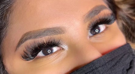 Close-up of glamorous lashes at Bad and Boujee Beauty Bar (Lash) in Renton, Washington, US.