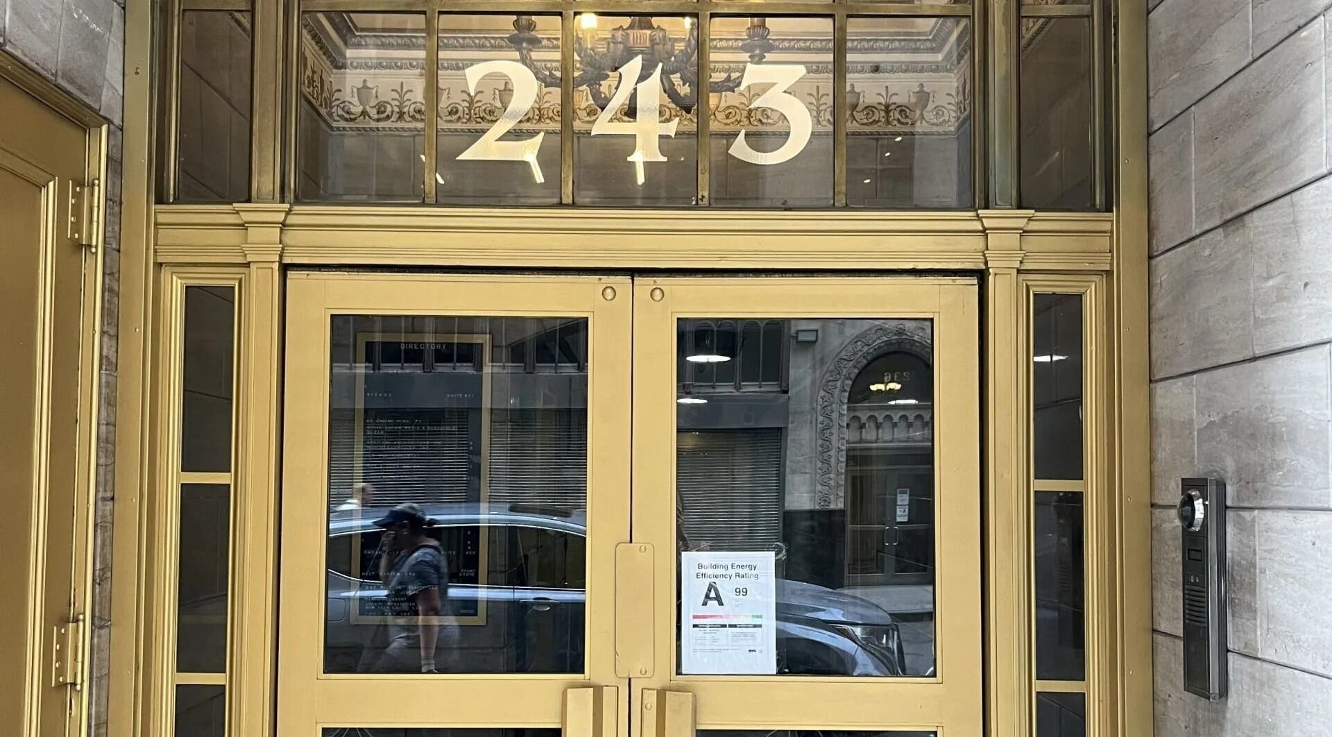 Entrance of French Touch Custom Massage Midtown Manhattan and Brooklyn Heights, New York, New York, US.